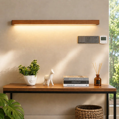 Wall & Ceiling Light Pine Wood Three-Color LED