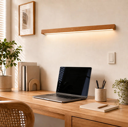 Wall & Ceiling Light Pine Wood Three-Color LED
