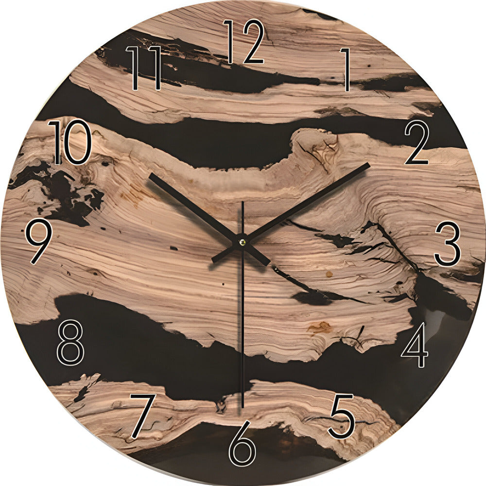 Wall Clock Silent Minimalist Solid Wood 30cm