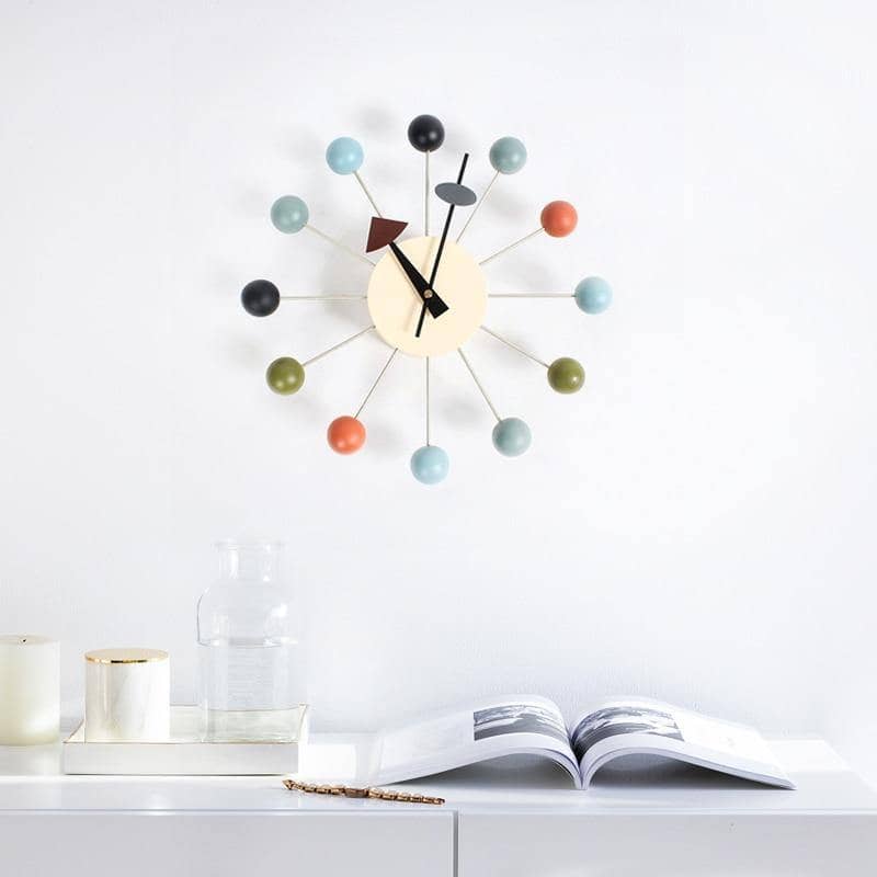 Wall Clock Silent Quartz 3D Minimalist Wood Accents