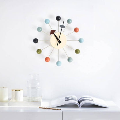 Wall Clock Silent Quartz 3D Minimalist Wood Accents