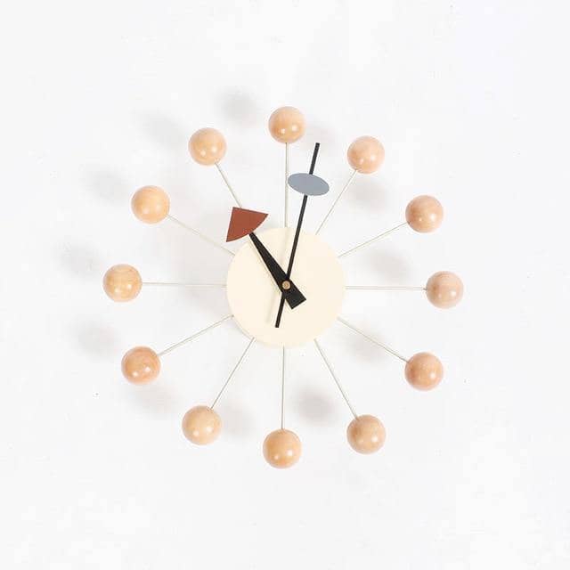 Wall Clock Silent Quartz 3D Minimalist Wood Accents