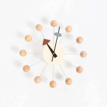 Wall Clock Silent Quartz 3D Minimalist Wood Accents