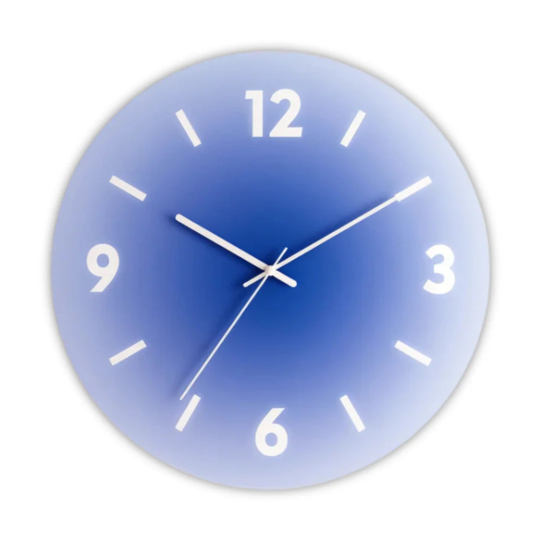 Wall Clock Silent Quartz Glass Face 11.8 Inch