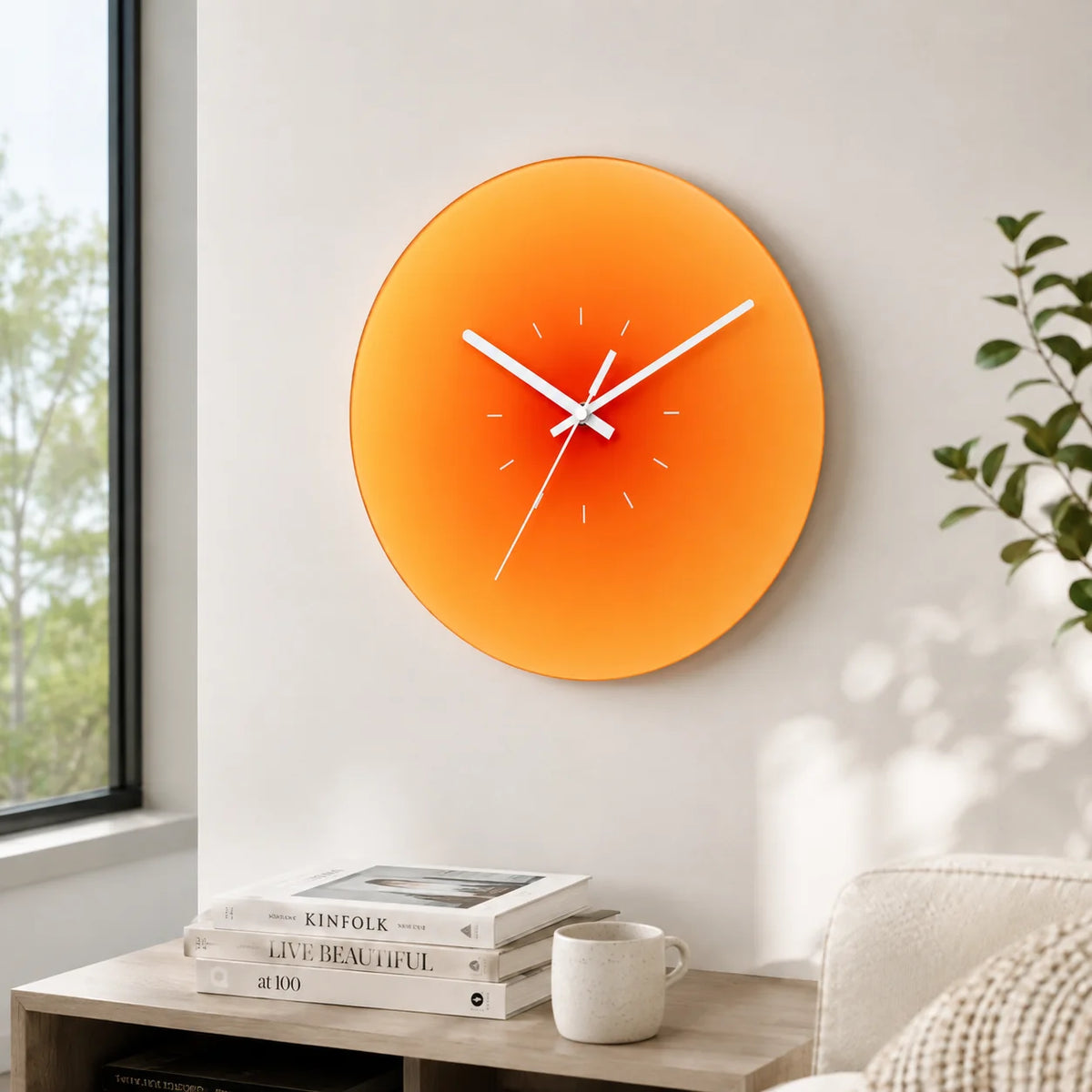 Wall Clock Silent Quartz Glass Face 30 cm