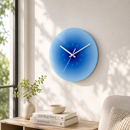 Wall Clock Silent Quartz Glass Face 30 cm