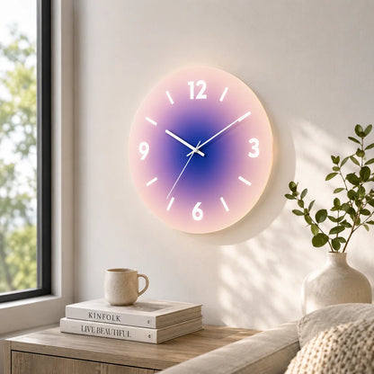 Wall Clock Silent Quartz Glass Face 30 cm