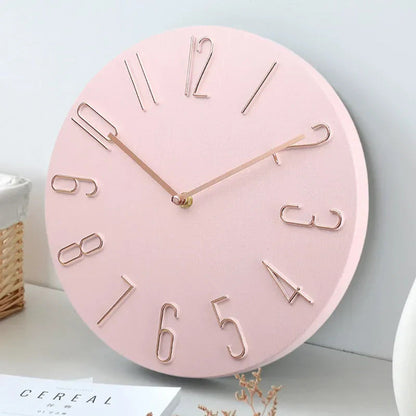 Wall Clock Silent Quartz Minimalist Design