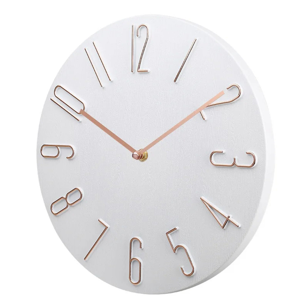 Wall Clock Silent Quartz Minimalist Design