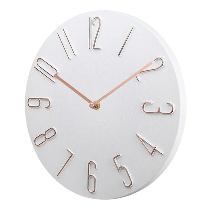 Wall Clock Silent Quartz Minimalist Design