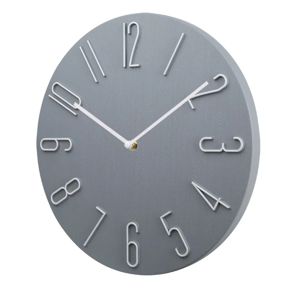Wall Clock Silent Quartz Minimalist Design