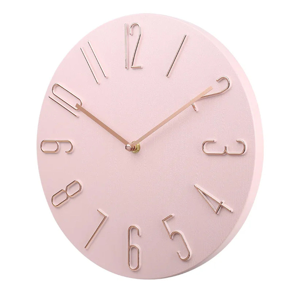 Wall Clock Silent Quartz Minimalist Design