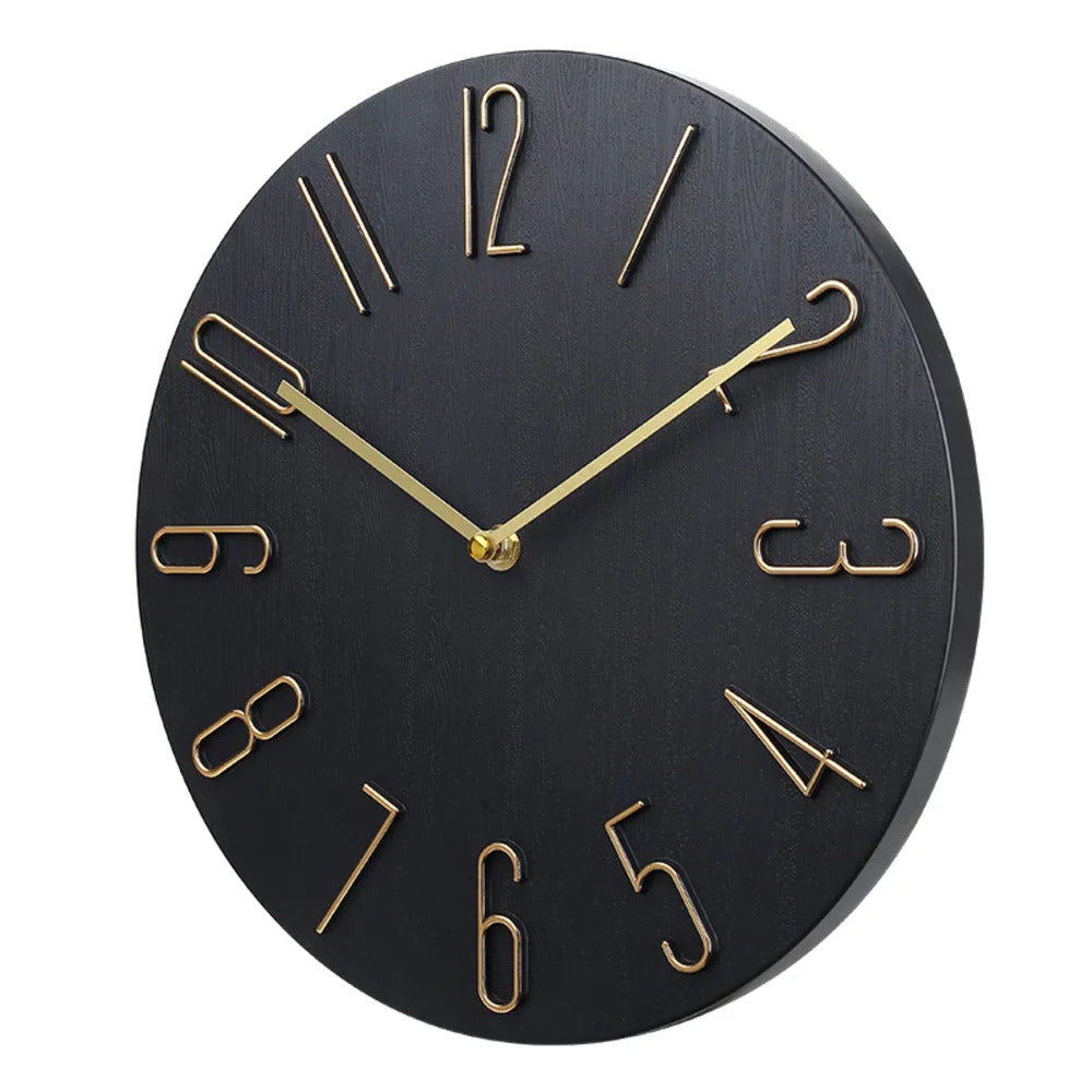 Wall Clock Silent Quartz Minimalist Design