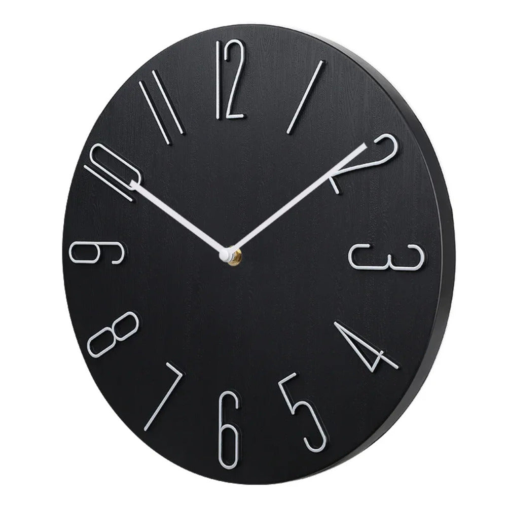 Wall Clock Silent Quartz Minimalist Design