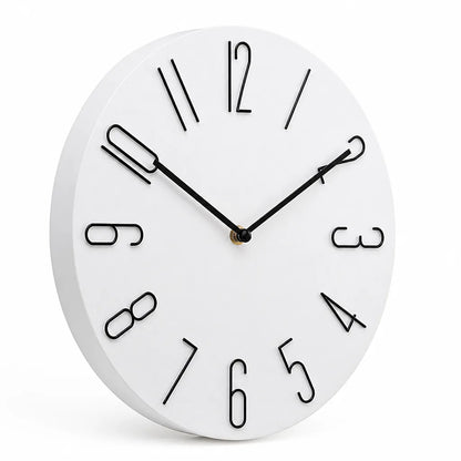 Wall Clock Silent Quartz Movement Minimalist Design