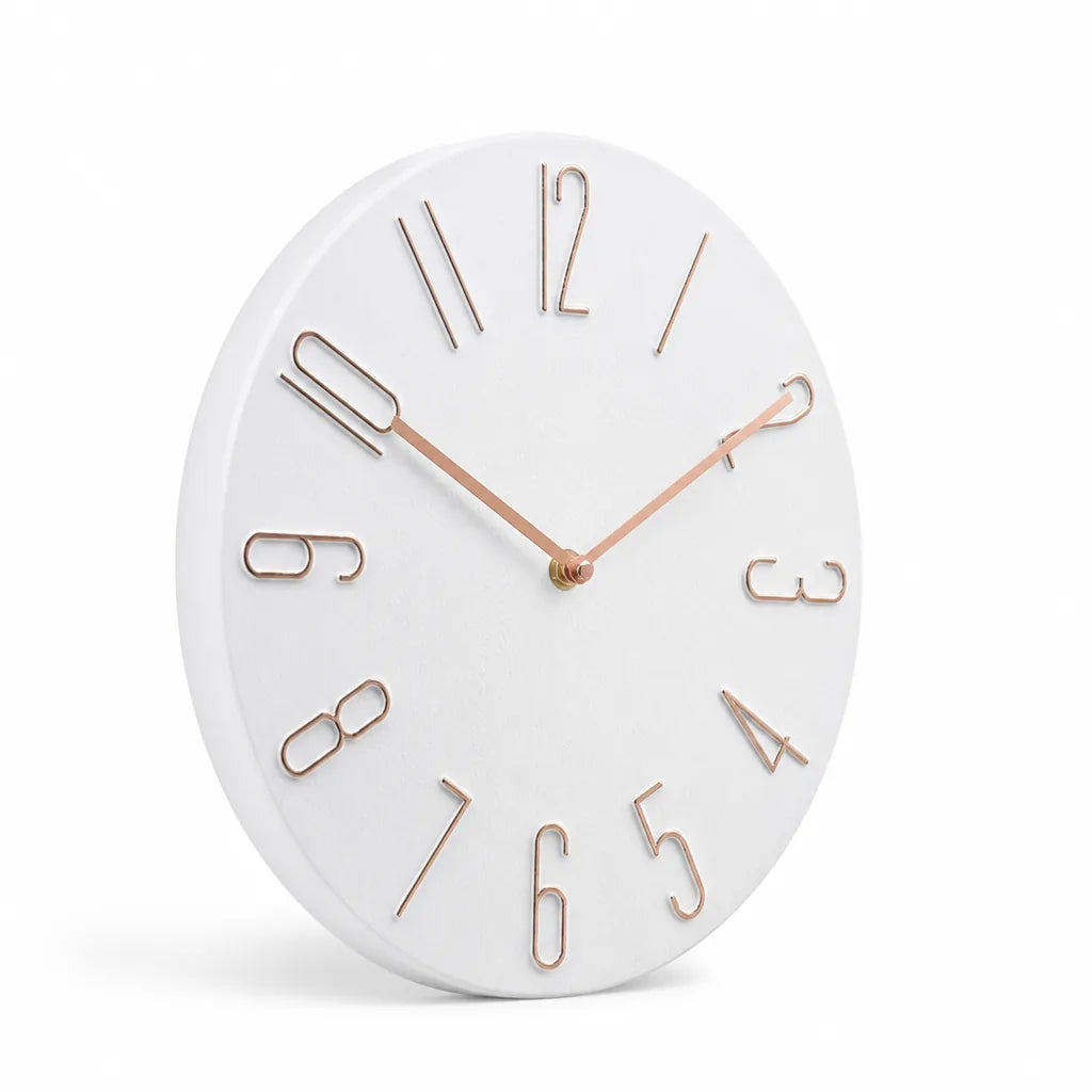 Wall Clock Silent Quartz Movement Minimalist Design