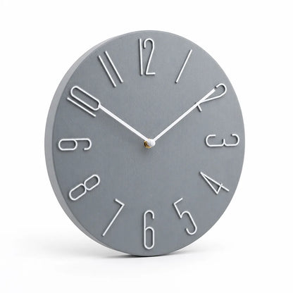 Wall Clock Silent Quartz Movement Minimalist Design