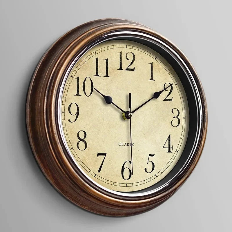 Wall Clock Silent Wooden 11.8 Inch