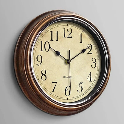 Wall Clock Silent Wooden 11.8 Inch