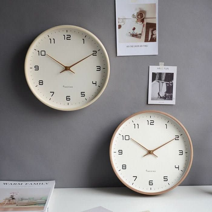 Wall Clock Solid Wood Silent Movement Minimalist Design