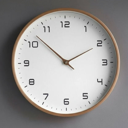 Wall Clock Solid Wood Silent Movement Minimalist Design