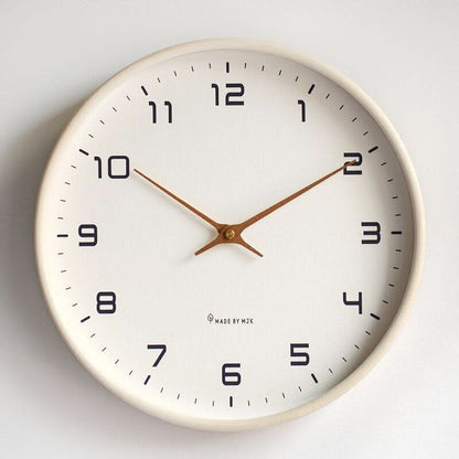 Wall Clock Solid Wood Silent Sweep Movement Scandinavian Design