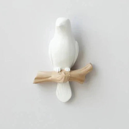 Wall Coat Rack Decorative Bird Solid Wood