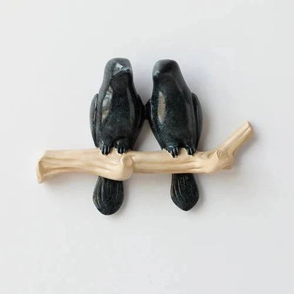 Wall Coat Rack Decorative Bird Solid Wood