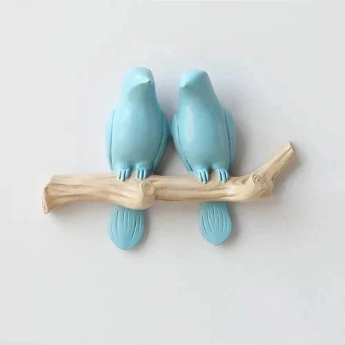 Wall Coat Rack Decorative Bird Solid Wood