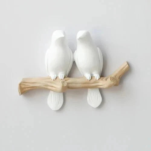 Wall Coat Rack Decorative Bird Solid Wood