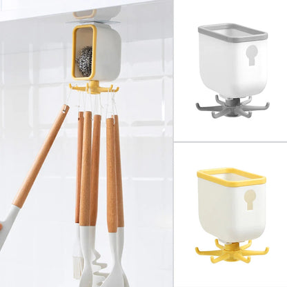 Wall Hook Organizer Self-Adhesive Swivel Hooks