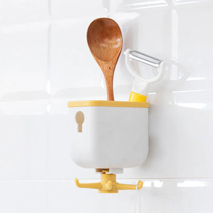 Wall Hook Organizer Self-Adhesive Swivel Hooks