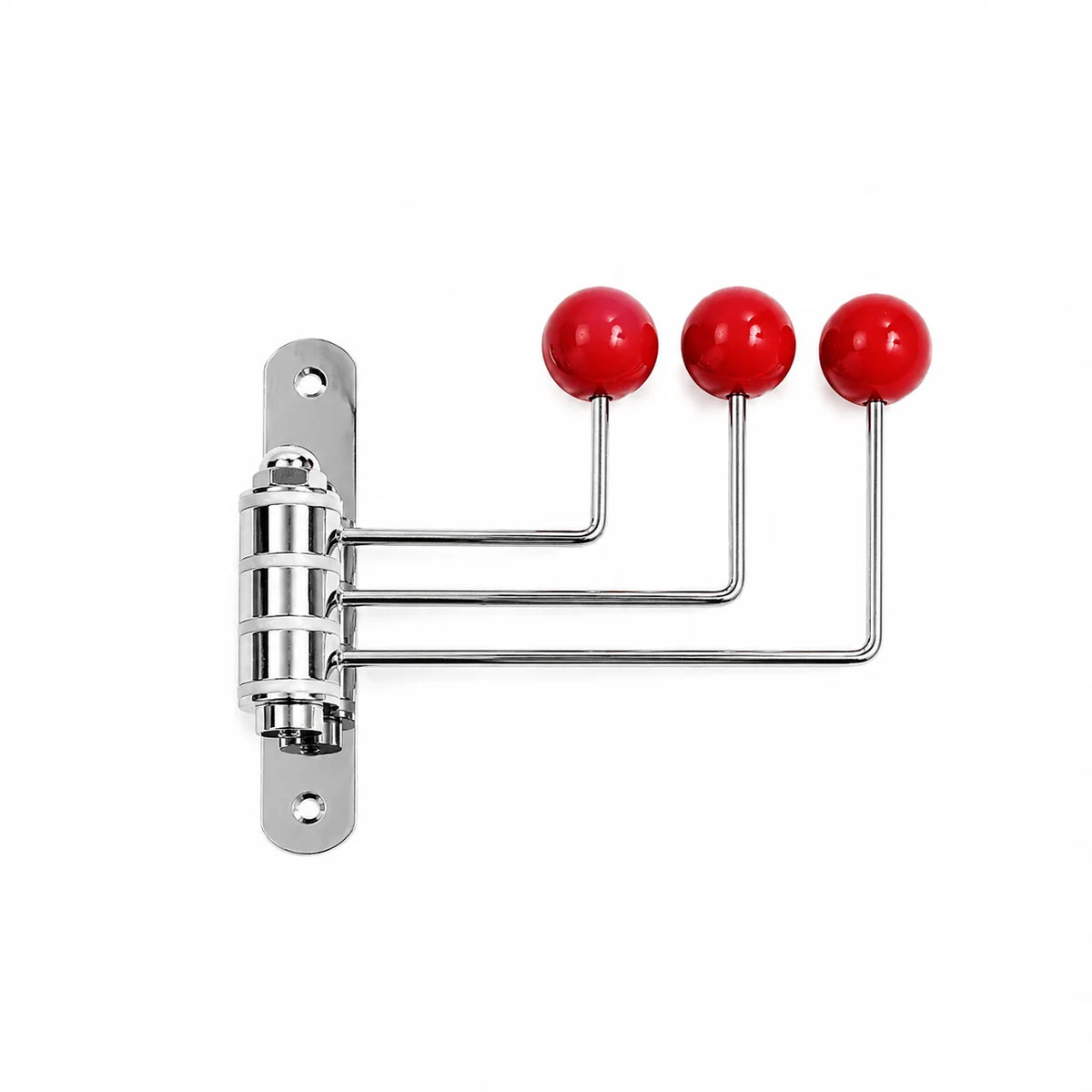 Wall Hook Rack Iron Polished Rounded Knobs