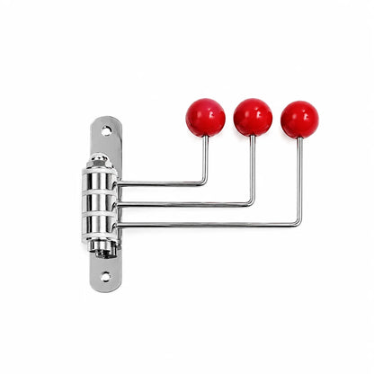 Wall Hook Rack Iron Polished Rounded Knobs