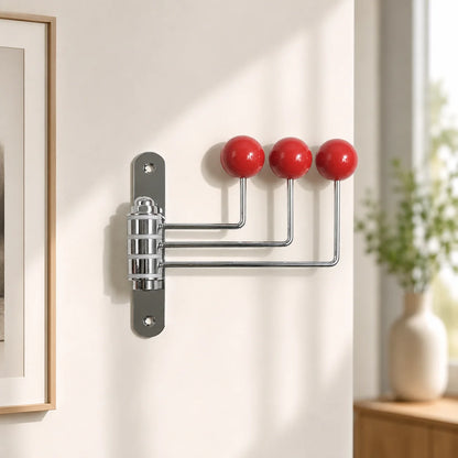 Wall Hook Rack Iron Polished Rounded Knobs