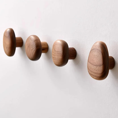 Wall Hook Set Walnut & Beech Set of 4