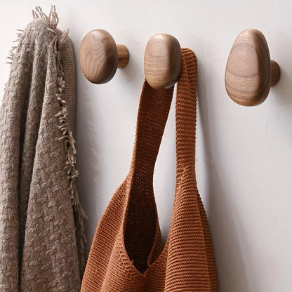 Wall Hook Set Walnut & Beech Set of 4