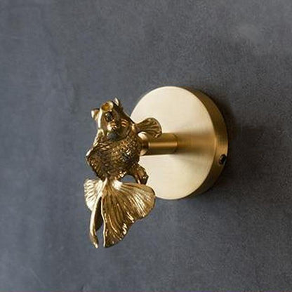 Wall Hook Solid Brass Polished Gold Animal Design
