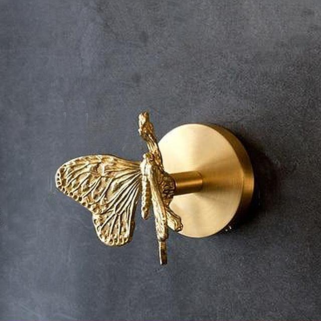 Wall Hook Solid Brass Polished Gold Animal Design