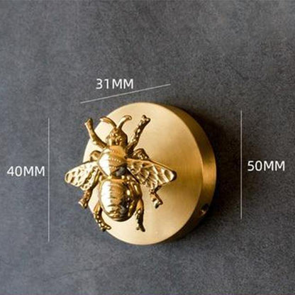 Wall Hook Solid Brass Polished Gold Animal Design