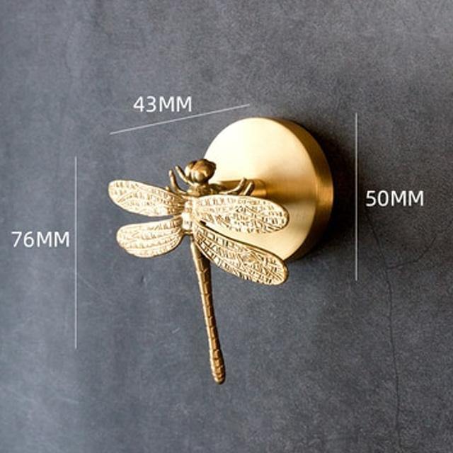 Wall Hook Solid Brass Polished Gold Animal Design