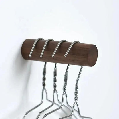 Wall Hooks Solid Wood Angled Set of 3