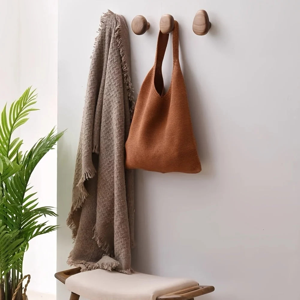 Wall Hooks Solid Wood Customizable Set of 4
