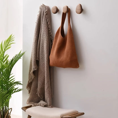 Wall Hooks Solid Wood Customizable Set of 4