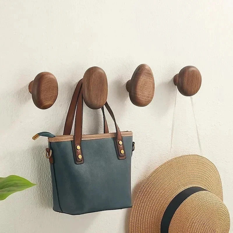 Wall Hooks Solid Wood Customizable Set of 4