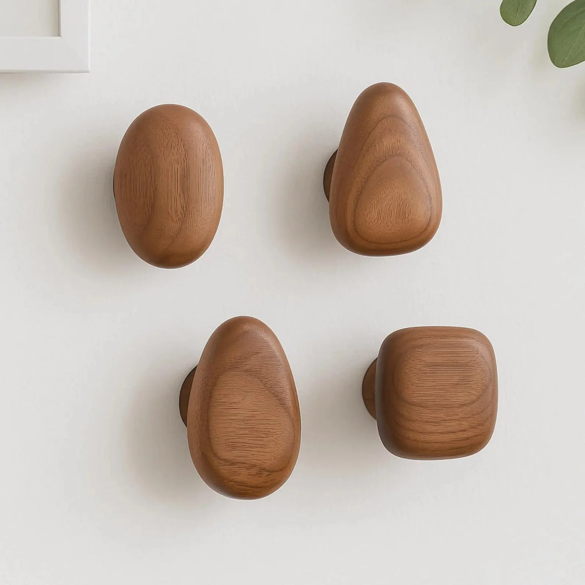 Wall Hooks Solid Wood Customizable Set of 4