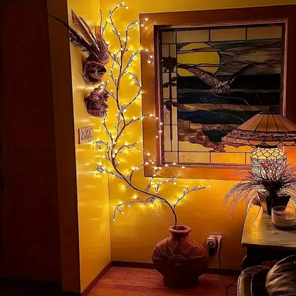 Wall Lamp Branch Design 96 Warm White LEDs USB-Powered