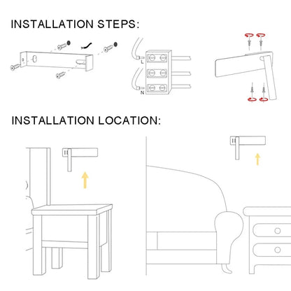 Wall Lamp Rotatable & Tiltable Head Dimmable Energy-Saving LED
