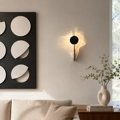 Wall Lamp Rotating Ripple Effect Integrated LED Polished Chrome