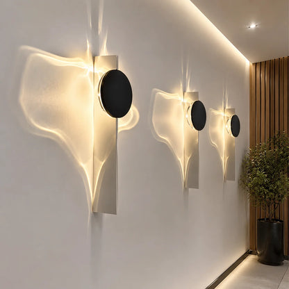 Wall Lamp Rotating Ripple Effect Integrated LED Polished Chrome